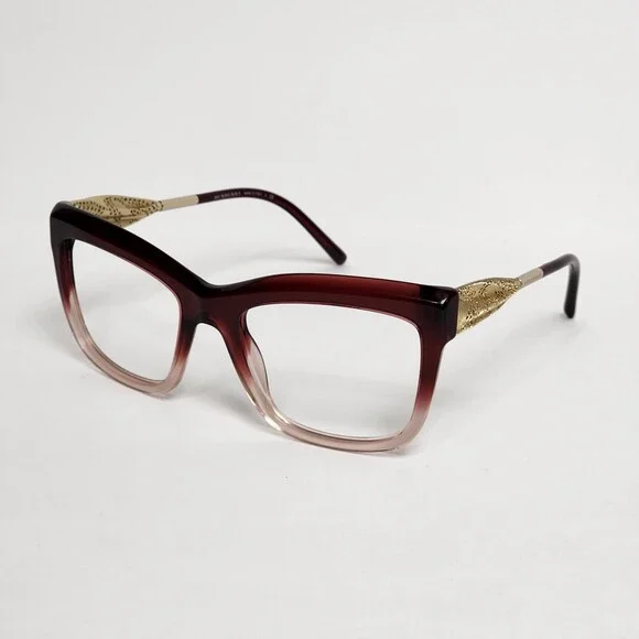 Burberry B4207 Women's Square Glasses Bordeaux 56mm *Option To Add RX Or Readers - Picture 2 of 13